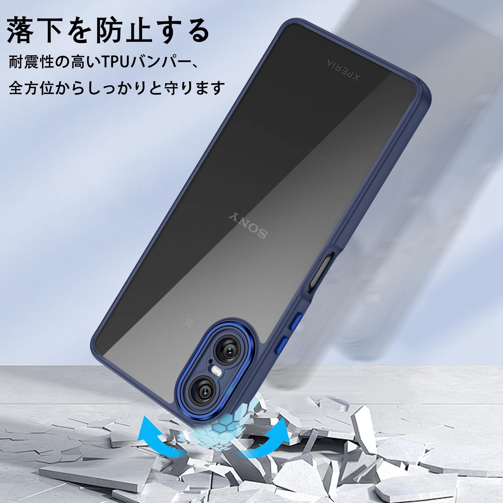 Xperia 10 VI Bule ケース付き Amazon.co.jp: VENINGO Xperia 10 VI ケース SO-52E カバー